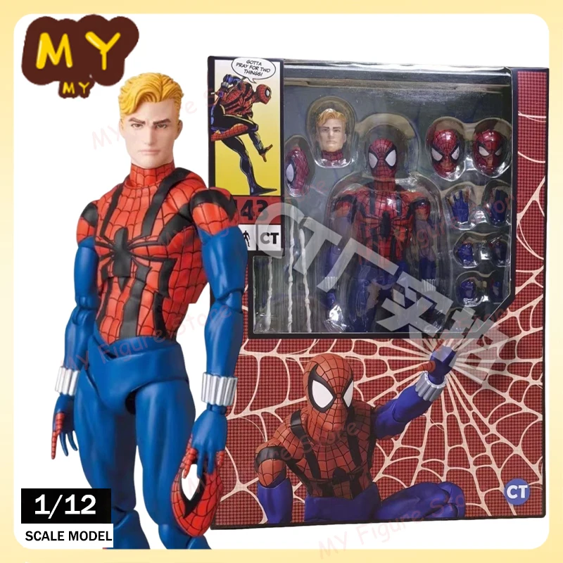 CT Toys Spiderman Mafex 143 Figure Ben Reilly Comic Ver Action Figure Ultimate Spider-Man عبر Spider-Verse لعبة أطفال هدية