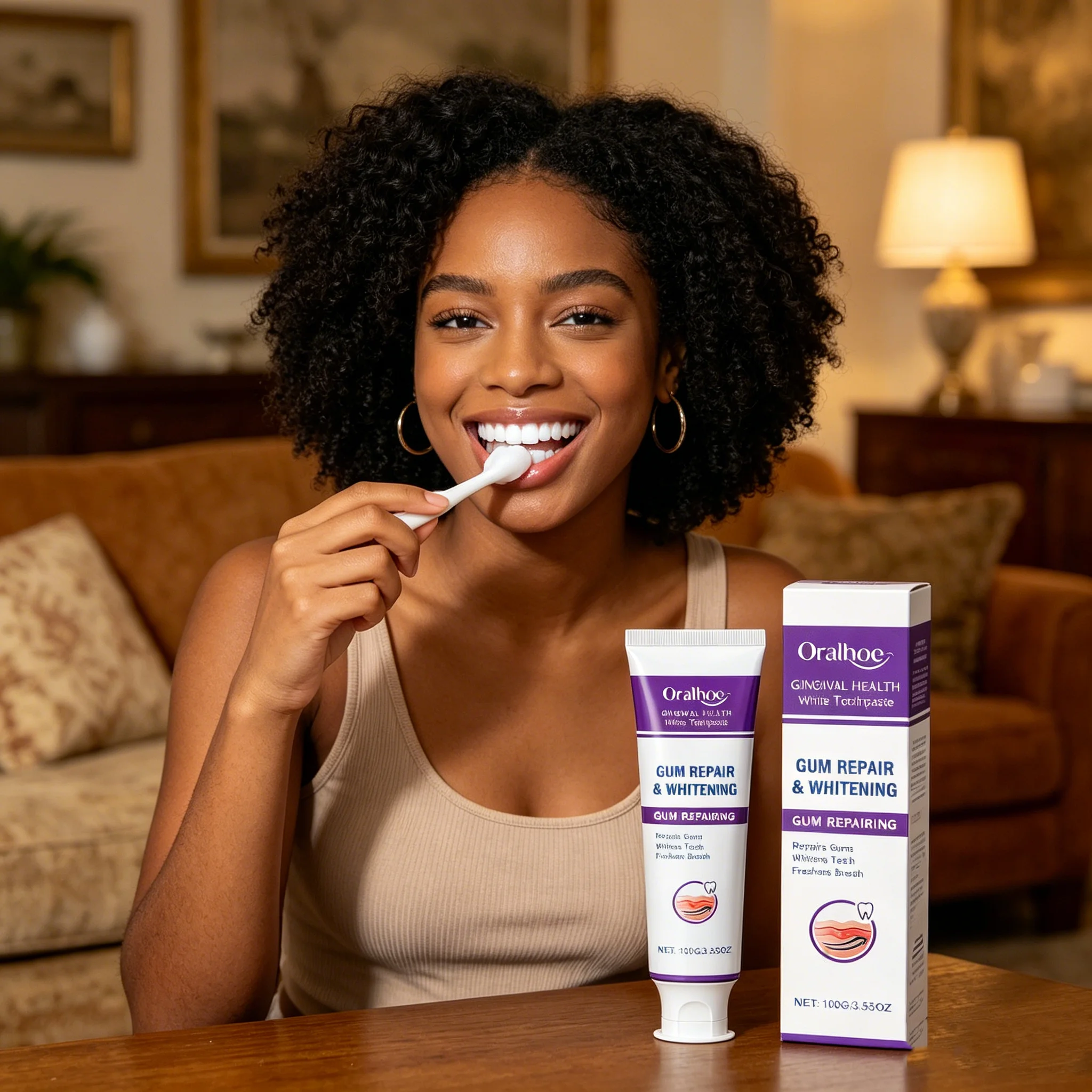 ORALHOE Teeth Whitening Toothpaste, Gentle Gum Repair, Deep Cleaning, Fresh Breath, Remove Yellow Stains