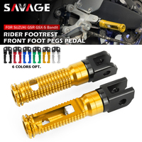 Front Footrest Foot Pegs For SUZUKI GSR GSX-S 750 1000/F/GT HAYABUSA B-KING GSX1300 Bandit 650 1250 Motorcycle Rider Foot Pedal