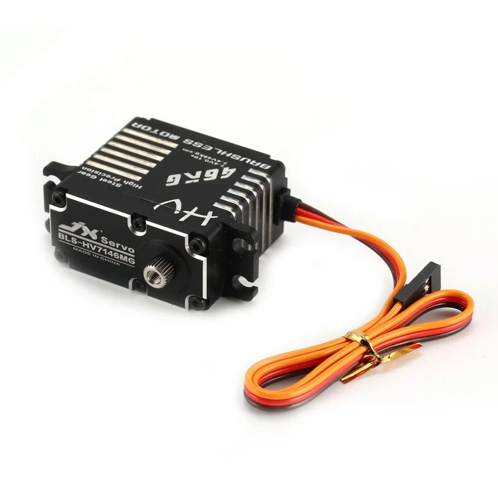 JX Servo BLS-HV7146MG 46KG standar Brushless Digital HV Motor gir baja presisi tinggi cangkang aluminium CNC penuh untuk suku cadang mobil RC