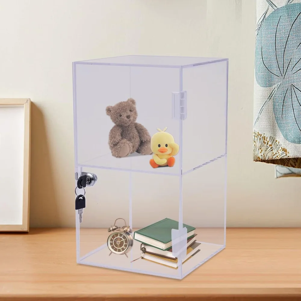 

Acrylic Display Shelf Clear Acrylic Display Case Tiered Display Stand Bakery Pastry Display Case Transparent Showcase with Lock