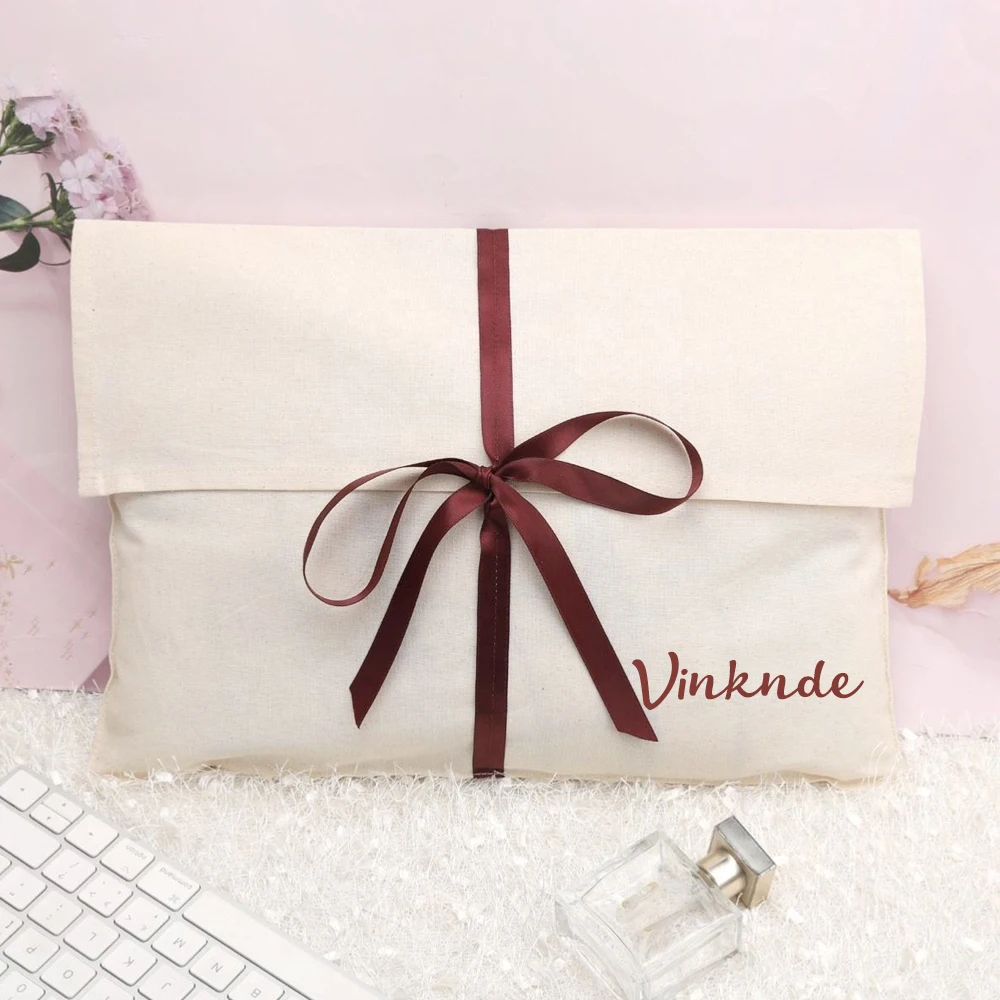 

Cotton Flap Bag Envelope Dust Bags Custom Logo Heavy Weight End Quality Storage Gift Packaging Pouches Handbag Clothes Jewelry