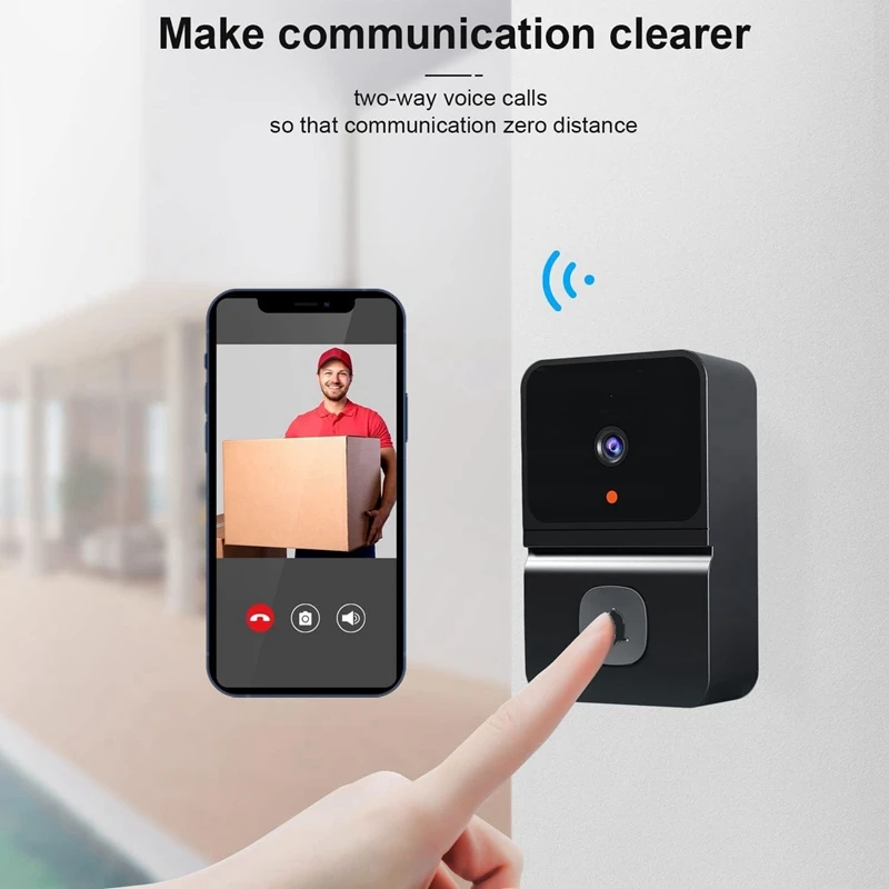 ●Smart Video Door Bells Wireless WiFi Video Doorbell with Camera Smart Security Doorbell PIR Motion Detection