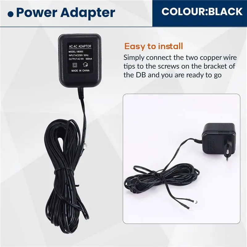 A84X-18V 500MA Power Supply Battery Adapter For Ring Doorbell Outdoor