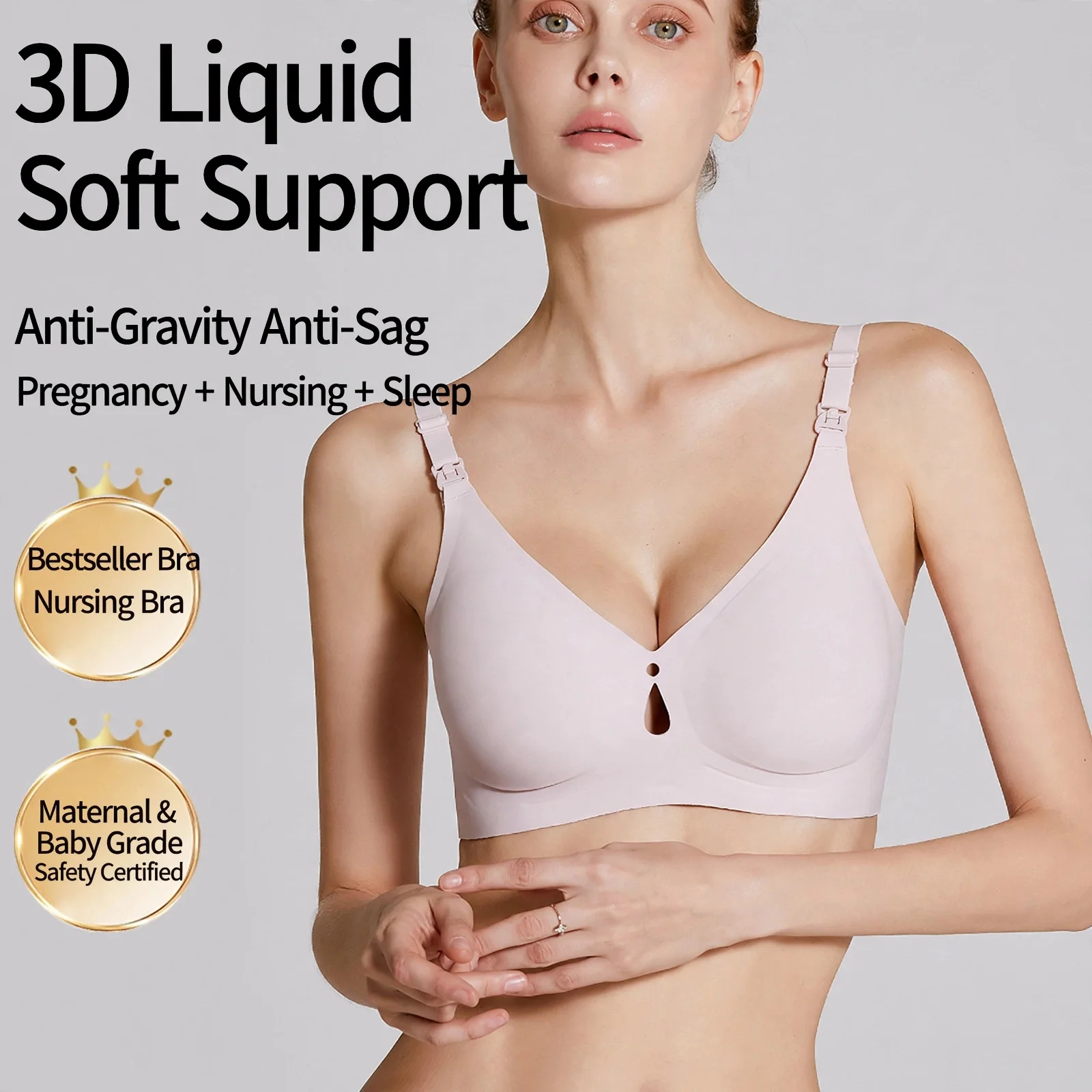 Maternity Maternity Nursing Bra Nylon Seamless Breastfeeding Pregnancy Women Comfortable Light Support Wireless Everyday Wear - Aliexpress Deal