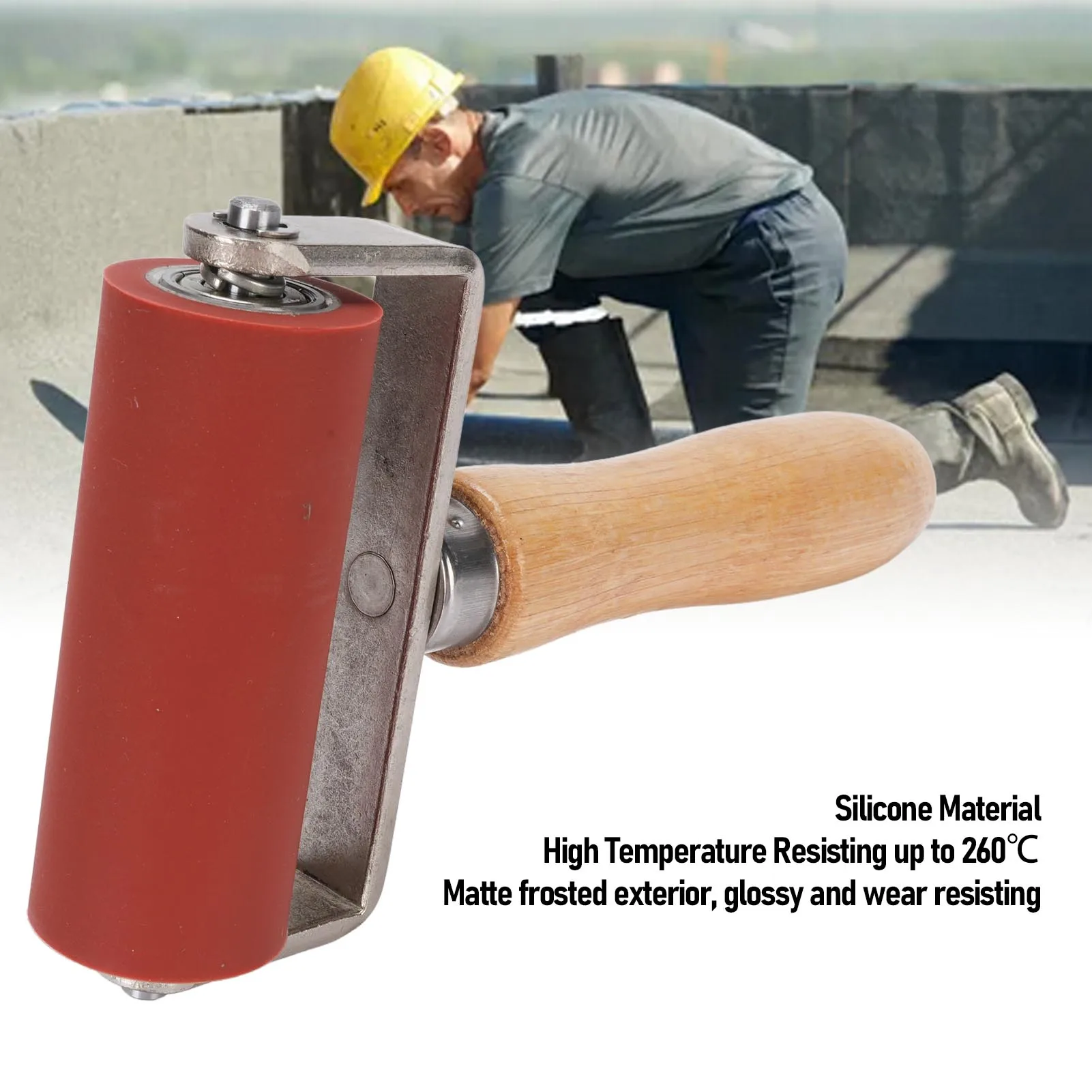 

Пресс-ролик, силиконовый валик для сварочного шва, двойные подшипники, стабильный, гибкий 260 ℃ Высокая термостойкость для брезентовой мембраны