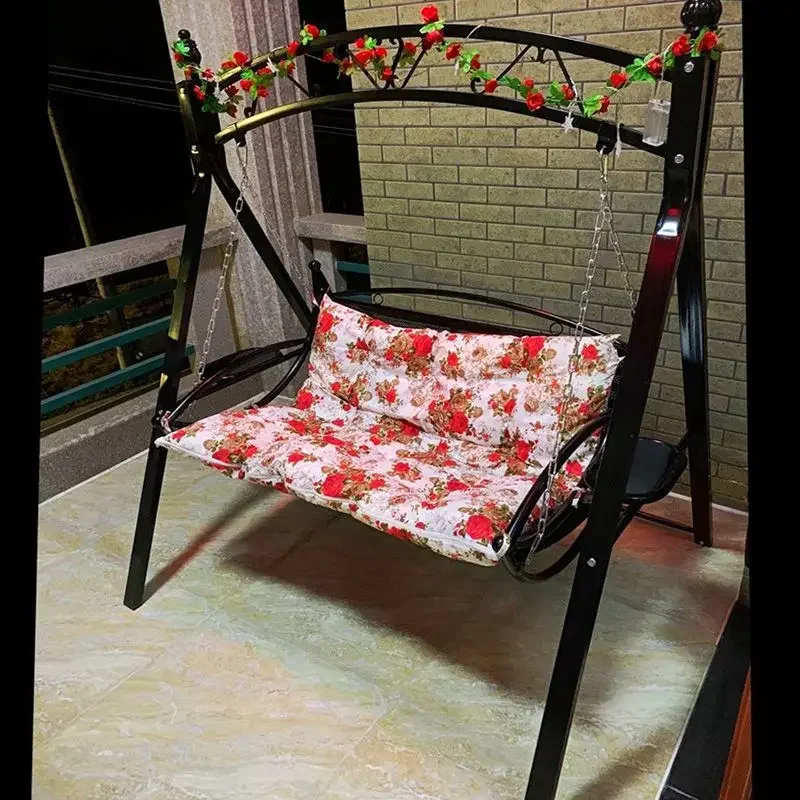 Nordic Leisure Style Rocking Chair Sunscreen Wrought Iron Indoor Balcony Hammock Swing Outdoor Patio Home