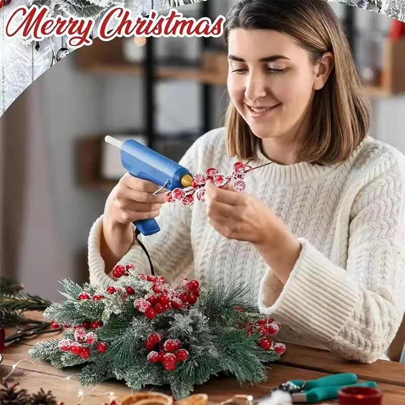 

Christmas Decoration Artificial Pine Needle Branches Berry Bouquet Xmas Tree Garland Decor for Home Decor 2026 Navidad Accessory