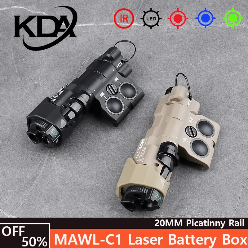 WADSN MAWL-C1 Nylon Version No Function Red Dot Green Blue Laser Indicator IR Visible LED Scout Light Fit 20mm Picatinny Rail