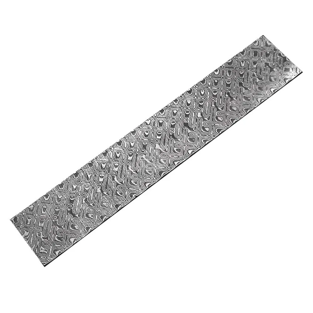 Collection Damascus Steel Blank Patterned Metal Plate DIY Knife Material VG10 Steel Bar Forged Ladder Steel Already Quenched
