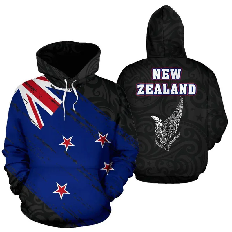 

3D Printed New Zealand Aotearoa Silver Fern Hoodie Y2k Flag New In Hoodies & Sweatshirts For Men Pullover Women Clothes Top