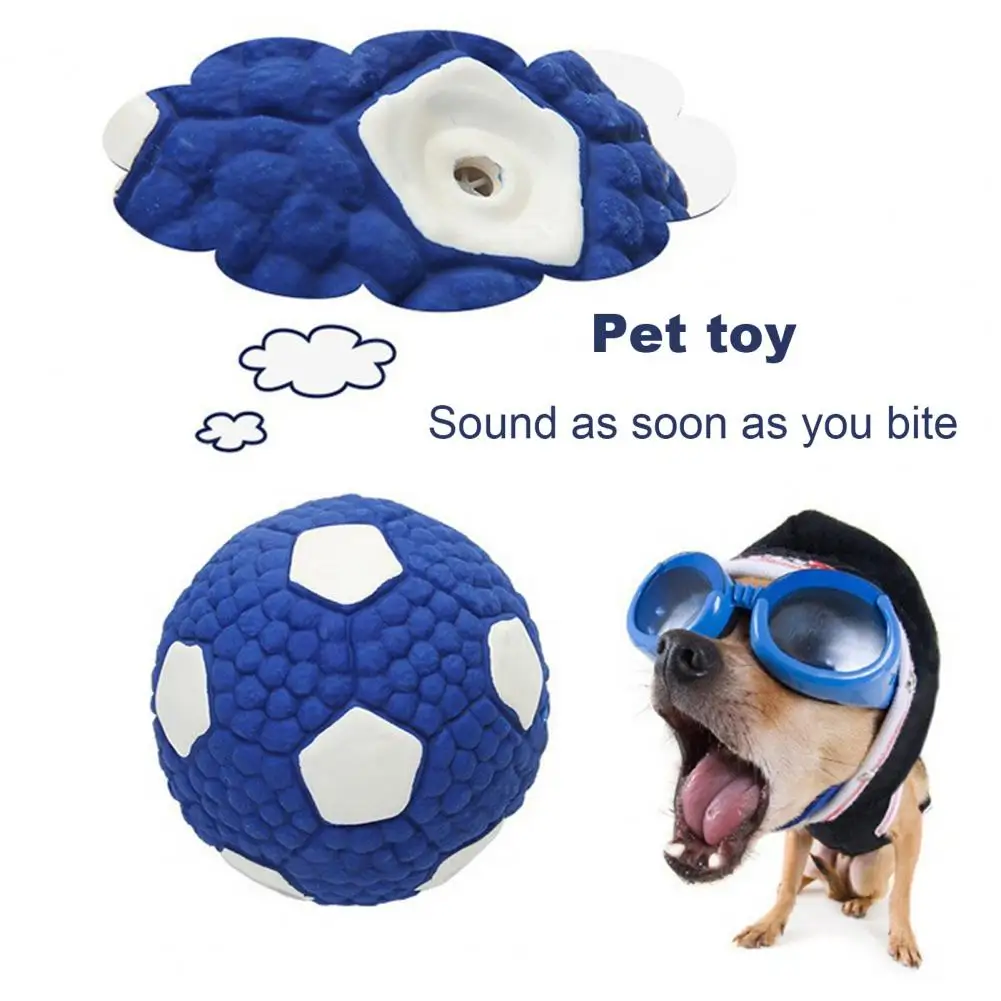 Squeaky Dog Toy Ball Soft Dog Toys Bite Resistant Teeth Grinding Chew Toy Decompressing Puppy Teething Balls Latex Dental Cleani