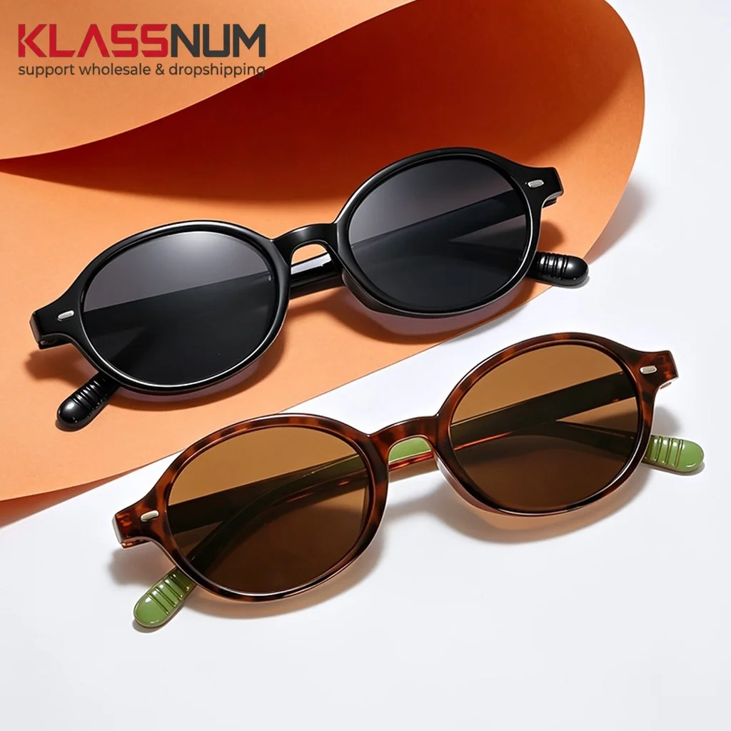 Oval Small Frame Sunglasses Men Women Fashion Sun Glasses Uv400 Protection Lightweight Unisex Eyewear For Outdoor Driving Travel