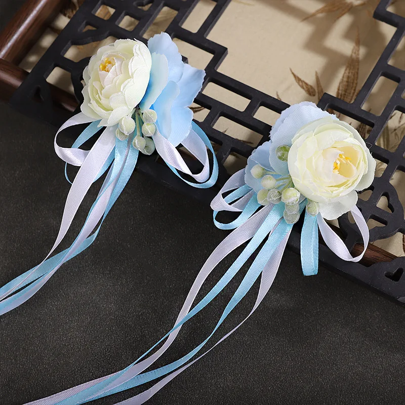Bracelet Hand String Silk Flower Ribbon Hairpin Antique Chinese Clothing Tassel Side Clip New Chinese Horse Skirt Accessories