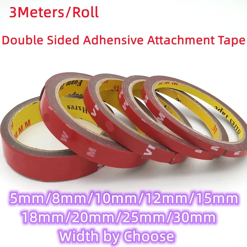 

5mm 8mm 10mm 12mm 15mm /20mm /30mm Width Car Special Double Sided Attachment Tape Adhesive Sticker for LED Strip Light Tape