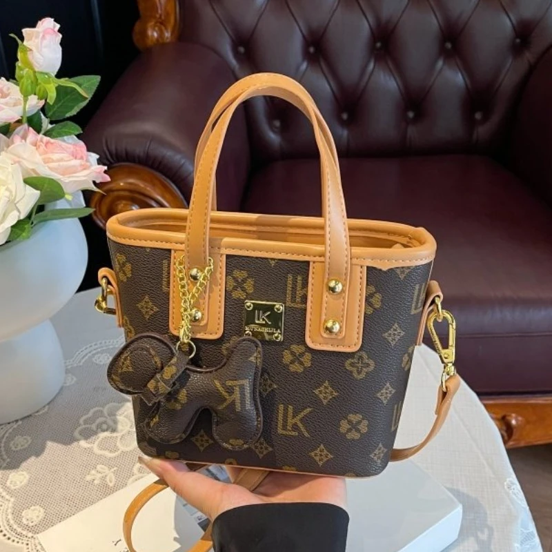 

Корзина для овощей в стиле ретро, сумка с цветочным узором, новая модная и универсальная женская сумка, сумка через плечо на одно плечо