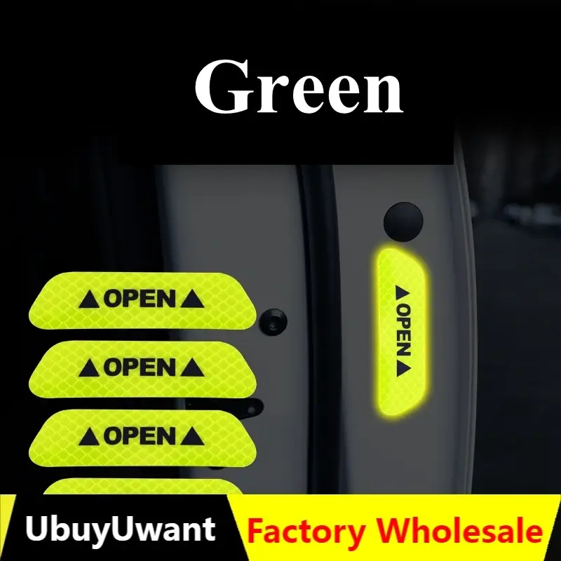 Night Reflective Car Door Sticker Safety Opening Warning Reflector Tape Decal Auto Car Accessories Exterior Interior Reflector - 2