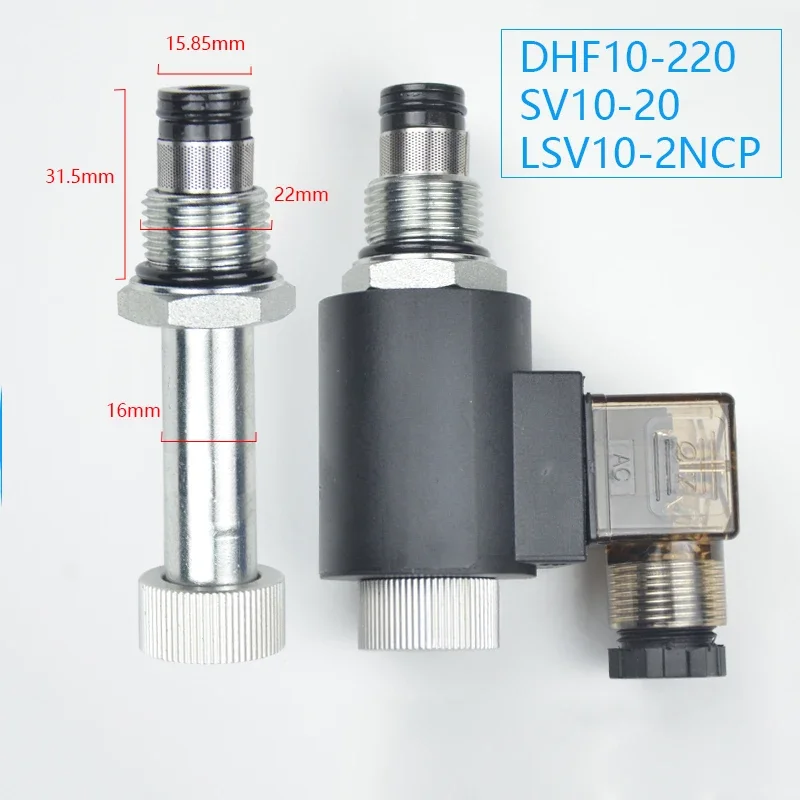 

2-Position 2-Way Normally Closed DHF10-220 Solenoid Threaded Cartridge Type Relief Hydraulic Valve SV10-20 LSV10