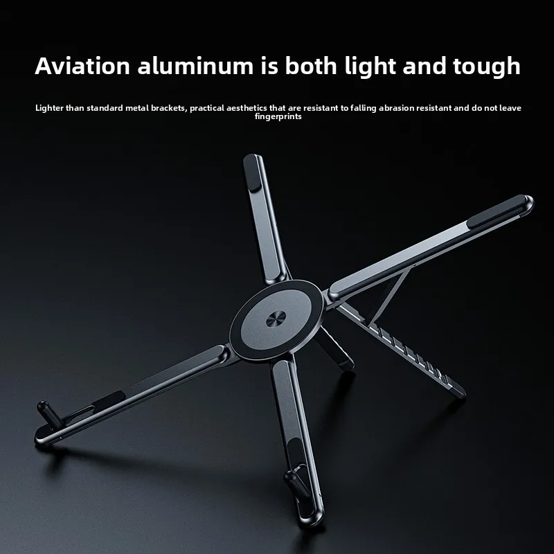 Ergonomischer, verstellbarer, multifunktionaler Laptop-Ständer für den Schreibtisch, mit magnetischer Halterung für Tablet und Smartphone, ideal zum Spielen und zum Ansehen von Inhalten.