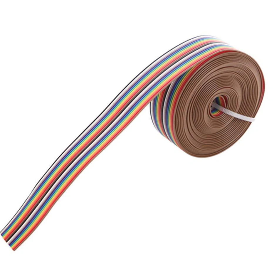 3/5M 1.27mm 20P DuPont Cable Rainbow Flat Line Support Wire Soldered Cable Connector Wire 20 pin For Arduino Diy Kit