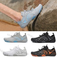Men's Outdoor Five Finger Hiking Shoes Breathable Mesh Fashion Sports Running Shoes Lightweight Comfortable Fitness Beach Shoes