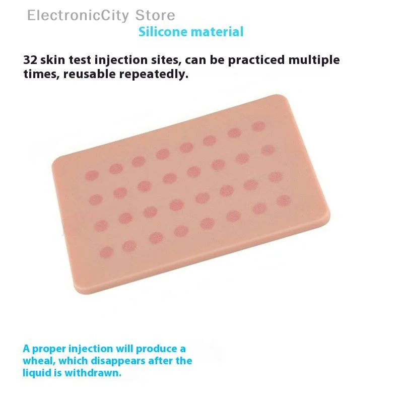 1 قطعة لوحة التدريب حقن داخل الأدمة وحدة اختبار الجلد لوحة الممارسة تحت الجلد نموذج محاكاة طبي ممرضة الممارسة #4
