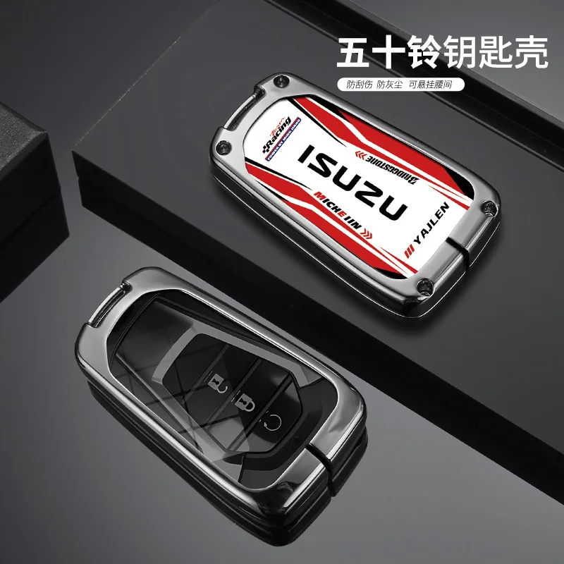 Car Remote Key Case Fob Cover Shell For Isuzu New MU-X X Series DMAX D-Max X-Terrain Pickup 2021 2022 Auto Keychain Accessories