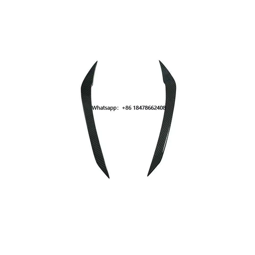 

718 Real Dry Carbon Fiber Universal Front Bumper Canards Trims Body Kit for 718 2016-2023