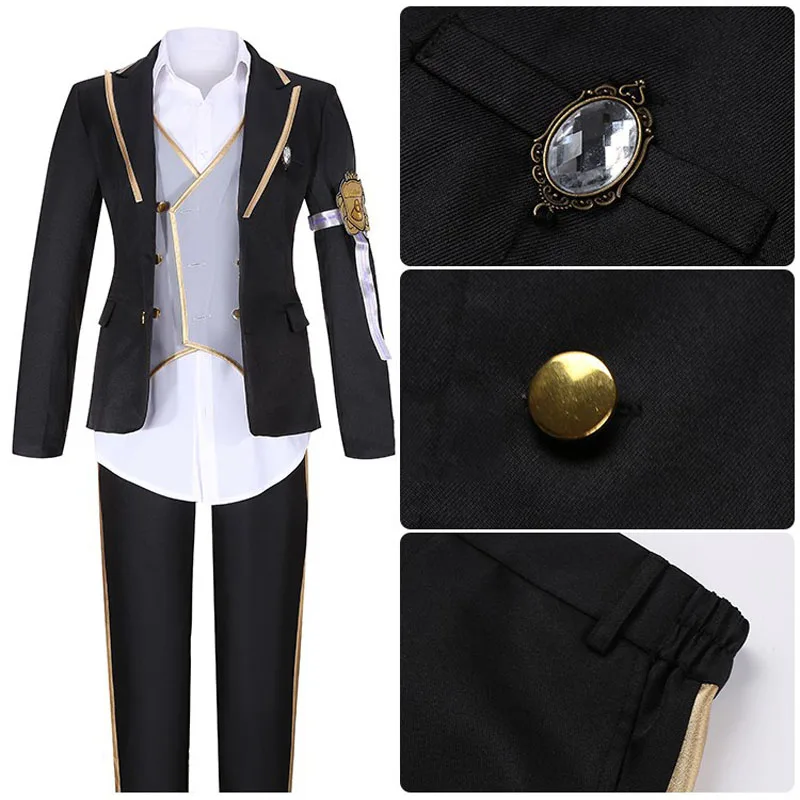 Octavinelle Floyd Leech Cosplay Costume Or Wig Game Twisted-Wonderland The Little Mermaid Night Raven College School Uniforms