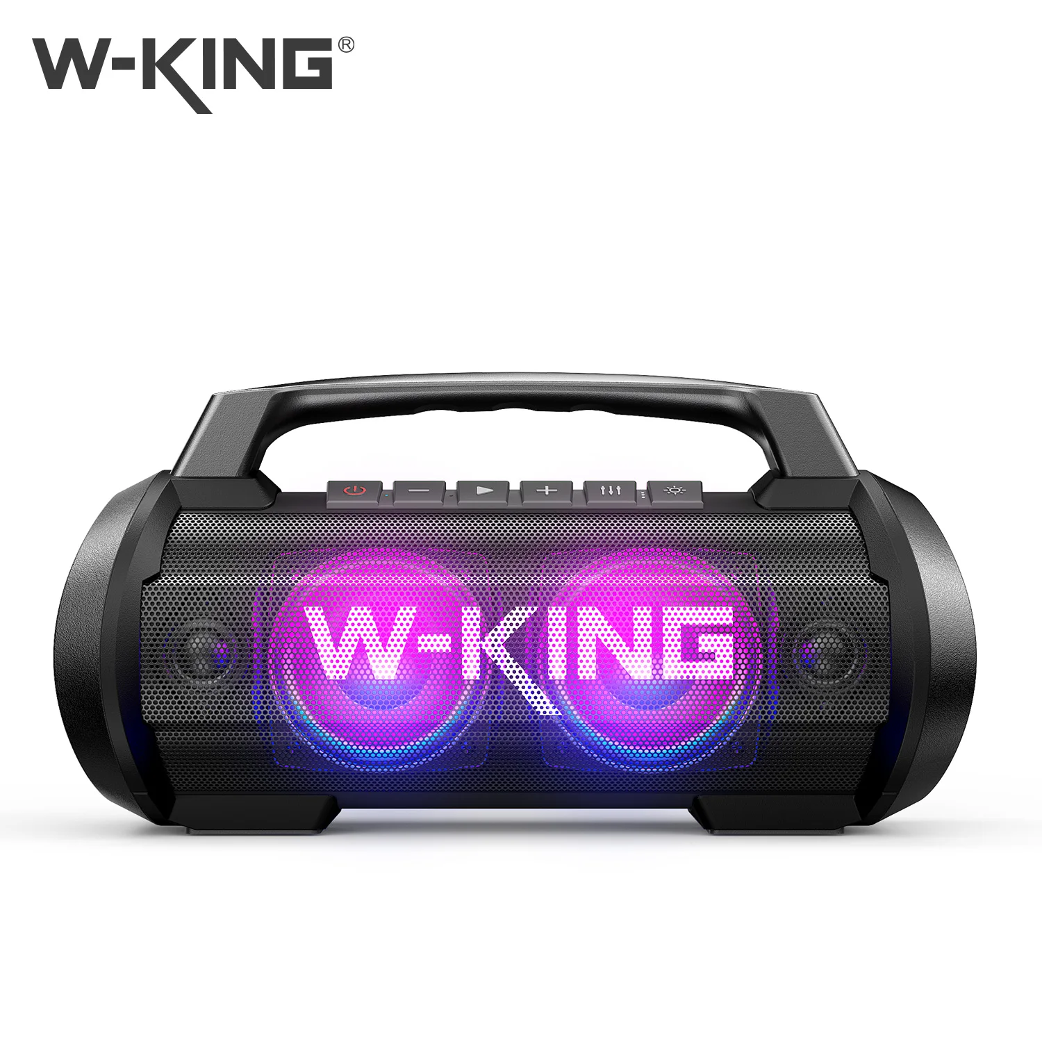 Altavoz Bluetooth W-KING D10, Bocina Inalámbrica Portátil de 120W, Bajos Profundos de 70W con Subwoofer Doble, Caja de Música para Exteriores de 110dB