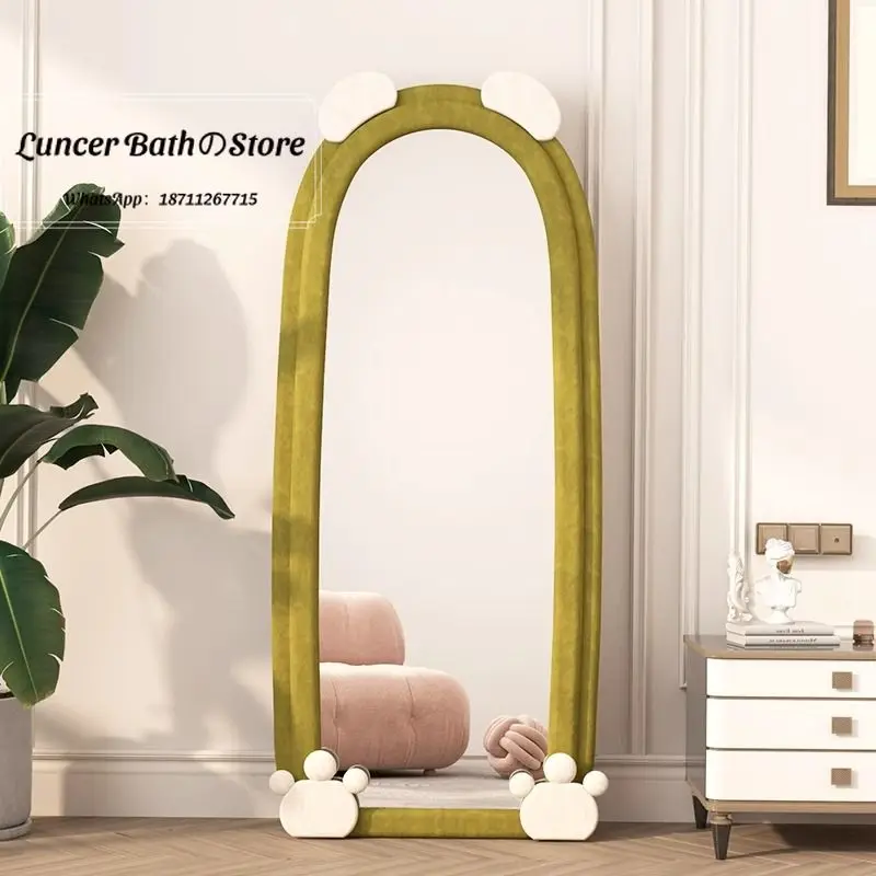 Viral Ins Irregular Bear Full Length Mirror, Floor Standing Dressing Mirror for Bedroom, Clothing Store Fitting Mirror