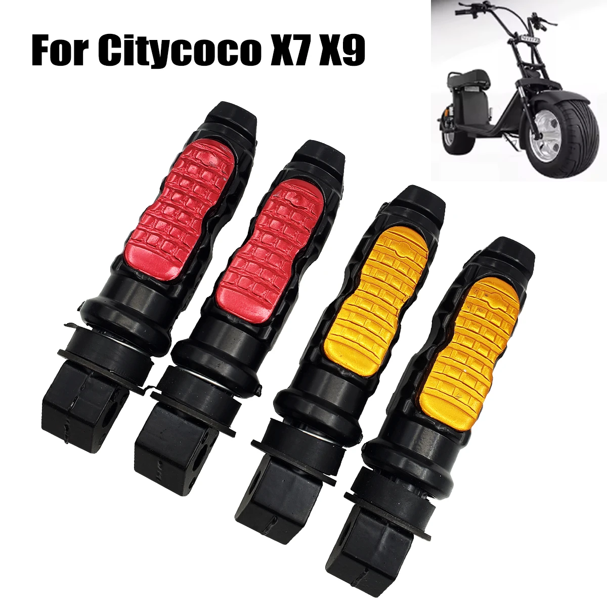 

1 Pair Rear Pedal Foot Rest Rear Seat Pedal For Citycoco X7 X9 Electric Scooter Battery Car Modified Accessories parts