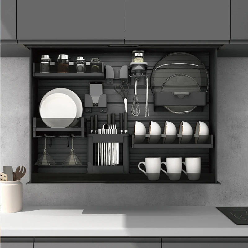 Kitchen Cabinet Accessories Electric Lift Pull Basket
