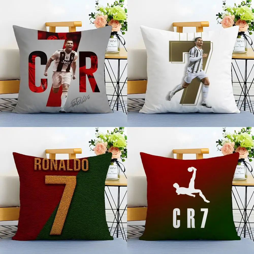Cristiano Ronaldo Fall Cushion Cover Washable Linen comfort Soft  for Sofa Bed Cozy Home Room Decor