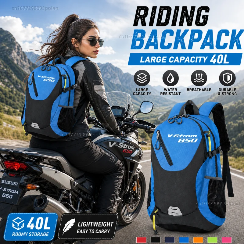 For Suzuki vstrom 650 DL650 650XT v-strom 650 xt vstrom650 dl 650 LargeRacing travel Men waterproof Backpack Bag Motorcycle Gift