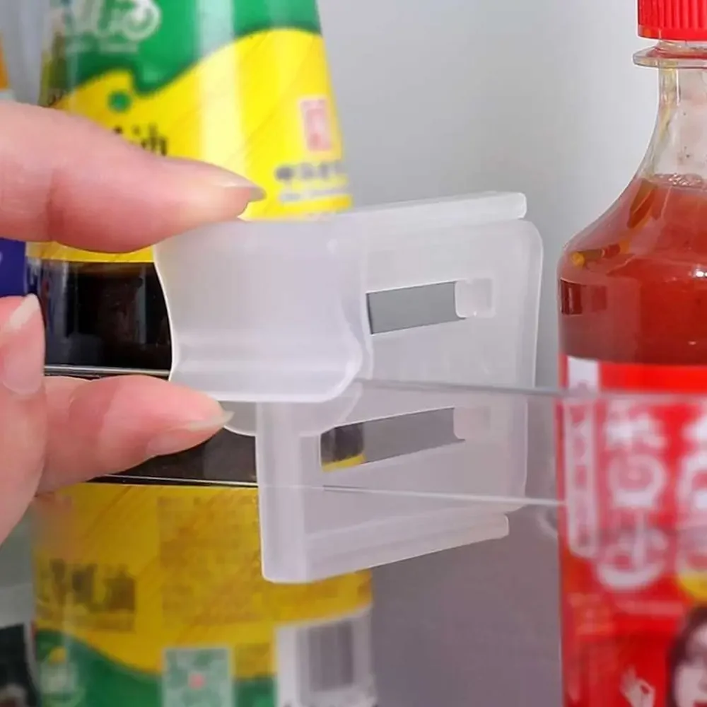 Refrigerator Storage Partition Board Plastic Shelf Separating Divider Clip Fridge Side Door Food Storage Rack Kitchen Accessory