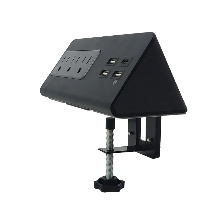 الولايات المتحدة قابس طاقة المشبك الجدول المقبس PD شحن سريع 20 واط مع 3 * USB 1 * منافذ سطح المكتب من النوع C للمكتب