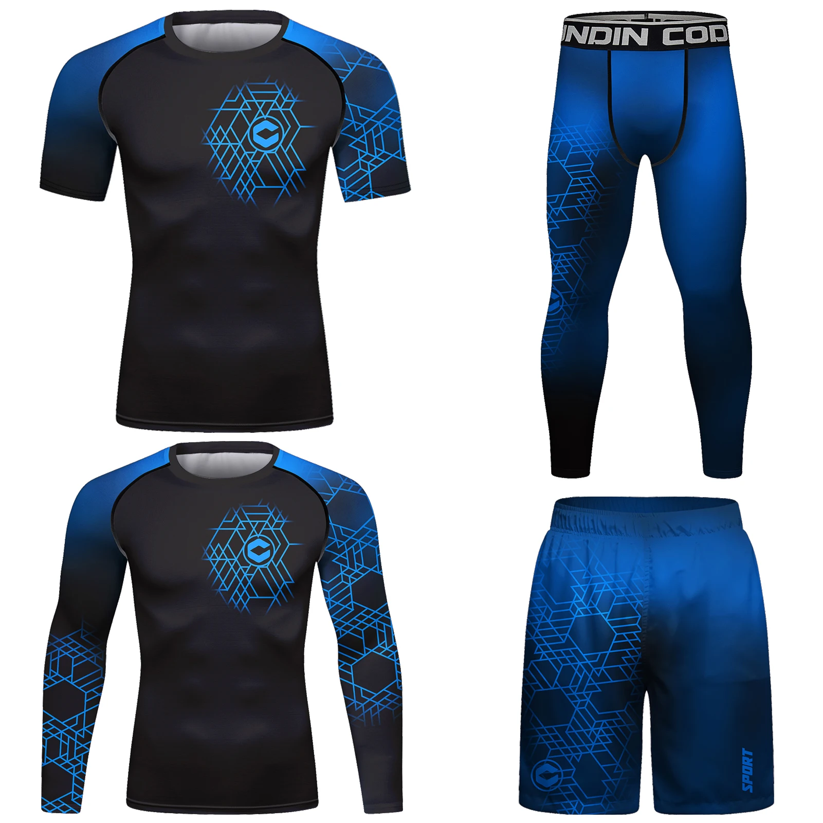 Cody Lundin Gym Tracksuit Athletic Cool Boxing Training Kits Compression Jiu Jitsu BJJ Rashguard Grappling Boxing Clothes Suit