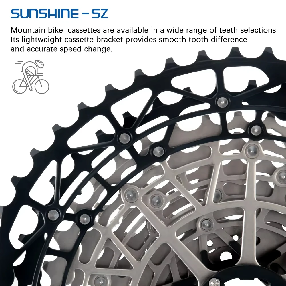 SUNSHINE Ultralight Bicycle Cassette Freewheel Steel Material 9/10/11/12/13 Speed HG Structure Sprocket for Mountain Bike view 5