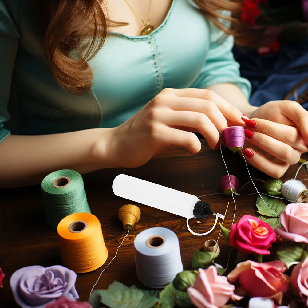 

6Pcs Glue Bottles Plastic Fine Tip Squeezable Dropper Bottles for DIY Quilling Craft Acrylic Painting Tools