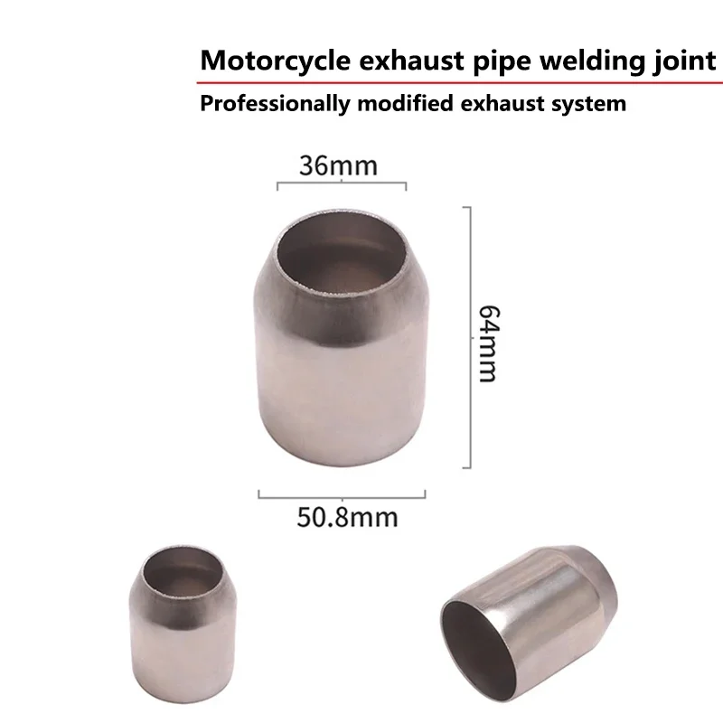 

51mm-38mm Motorcycle Exhaust Muffler 38-51MM Adapter Connector Welding Pipe Universal Exhaust Pipe Connector Adapter Tube