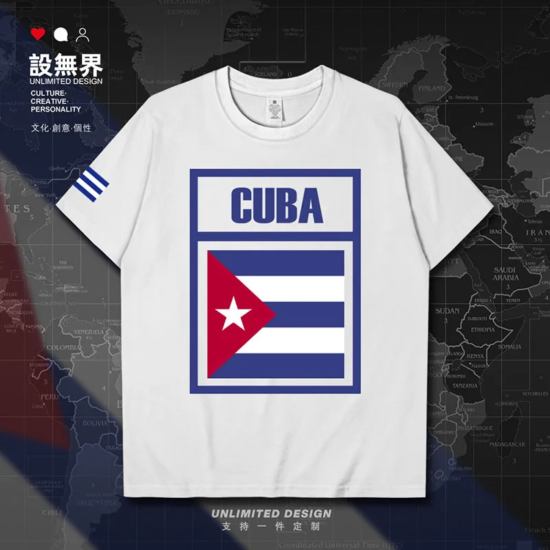 Camiseta Cuba CUB CU CUB para hombre, camiseta de manga corta para hombre, camisetas informales, ropa de calle, marcas de algodón, deportes, nueva ropa de verano