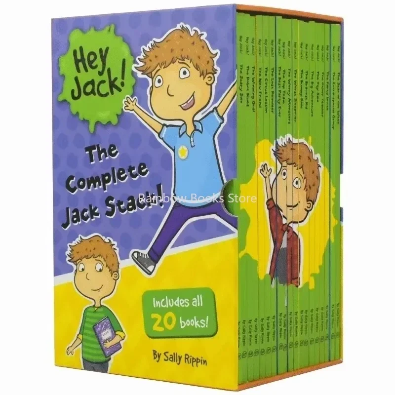 20 Pcs/Set Hey Jack !The Complete Jack Stack English Picture Story Book Children\'s Bridge Chapter Reading Kids Gift Box Libros