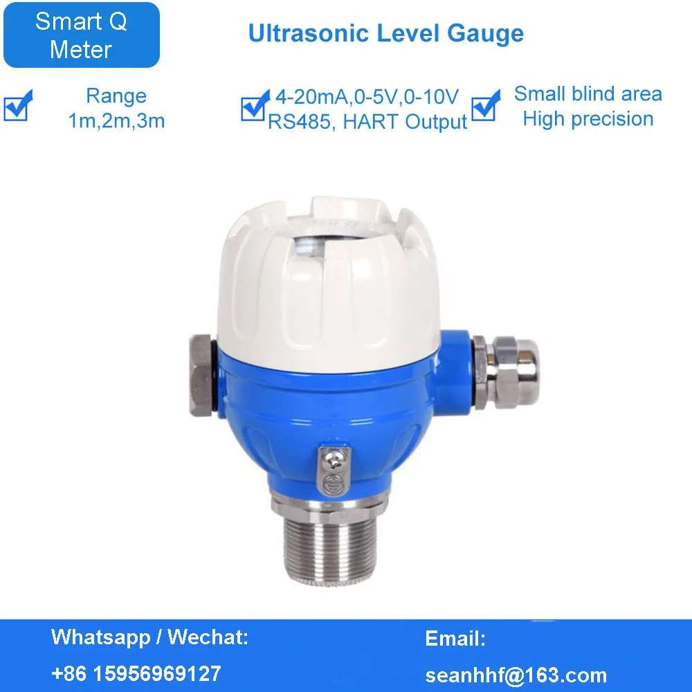 Low Price RS485 4-20ma high Accuracy Liquid Ultrasonic Level Sensor Bin level transmitter ultrasonic sensor liquid level