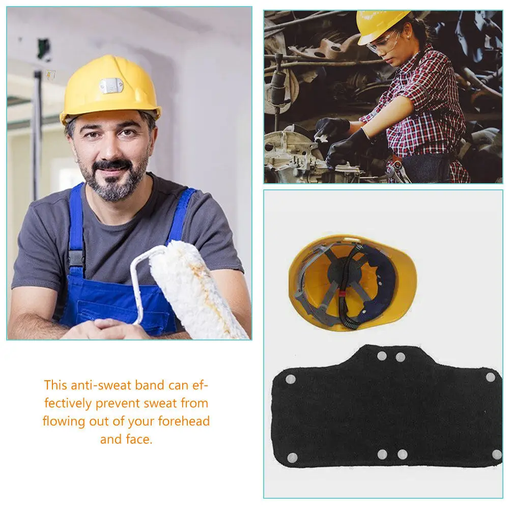 6Pcs Hard Hat Sweat-Proof Bands Washable Safety Sweatband Soft Absorb Sweat Reusable Worker Hardhat Sweatband Hard Hat