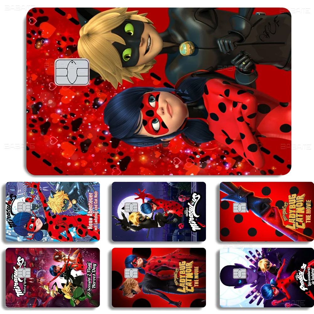 Cartoon Characters L-Ladybugs Cute Fashion Cartoon Painting Anime Game Unique Film Sticker Case Skin For Credit Card No Chip