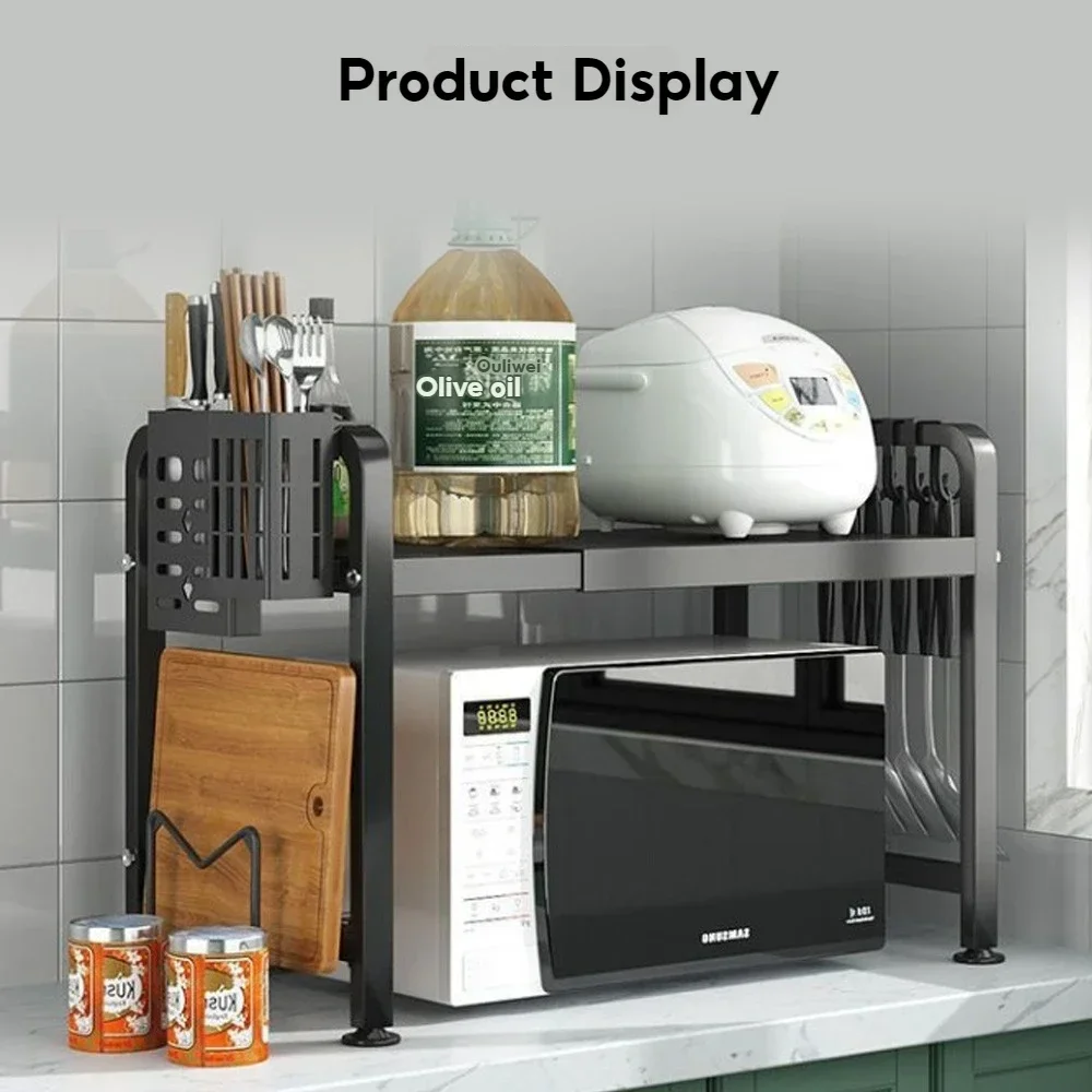 

Расширяемая подставка для микроволновой печи, столешница, кухонная утварь, посуда для хранения, подставка для рисоварки, стойка для печи, полка для микроволновой печи