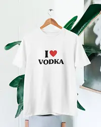 I Love Vodka T-shirt I Heart Vodka Shirt Party T-shirt Vodka Lovers T-shirt