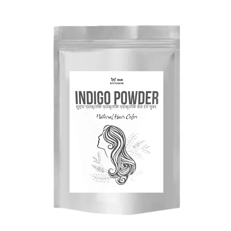 Indian pure natural plant hair dye indigo powder can be used with henna powder Cover white hair