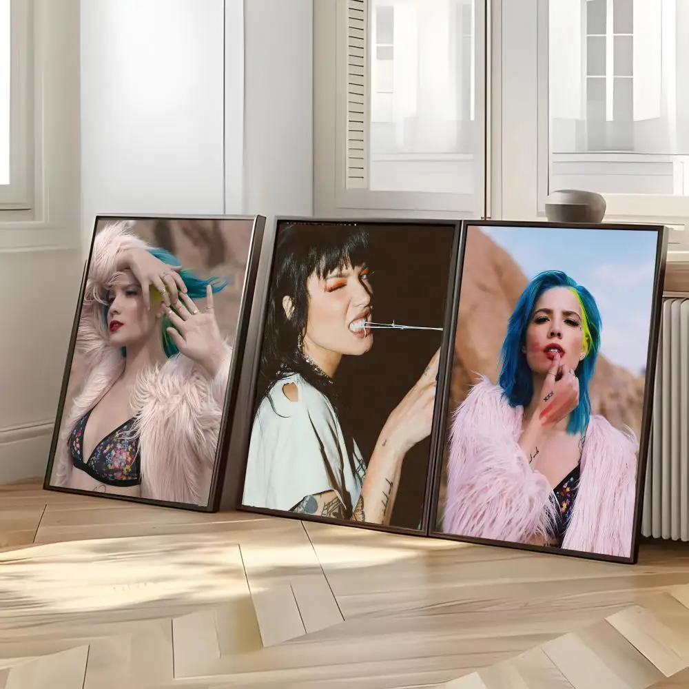 Singer Pop Halsey Poster Distinct Home Decor Concepts Chic Indoor Art Pieces